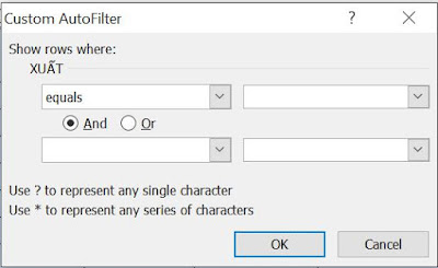 tinhoccoban.net - Hộp hội thoại Custom AutoFilter