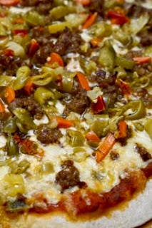 Sausage and Giardiniera Pizza: Savory Sweet and Satisfying