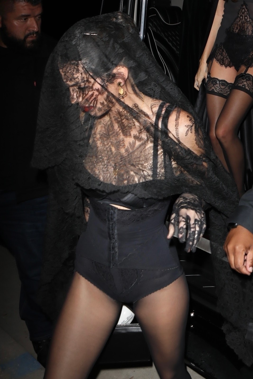 Kendall Jenner arriving at “La Notte Degli Occhi” themed 27th Birthday party in West Hollywood.