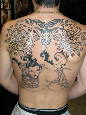 Sexy Women Back Body Tattoo Design