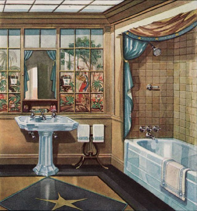 25 Cool Illustration Pics Show What Bathrooms Looked Like 