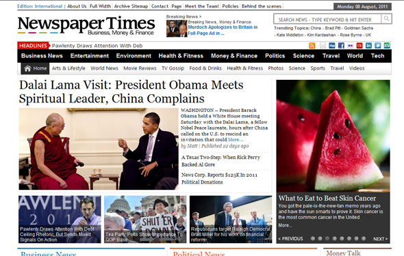 NewspaperTimes - Magazine News Wordpress Theme Free Download by Magazine3.
