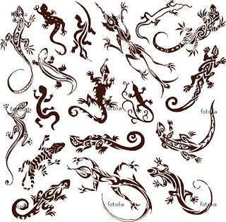 Lizard tribal tattoo image gallery