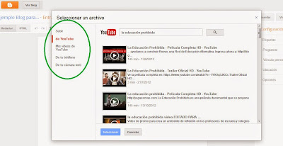 Resultado de imagen de como introducir videos en blogger