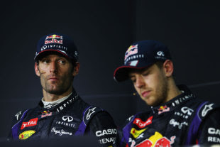 Mark Webber declined to accept Sebastian Vettel's apology following the driver press conference © Sutton Images