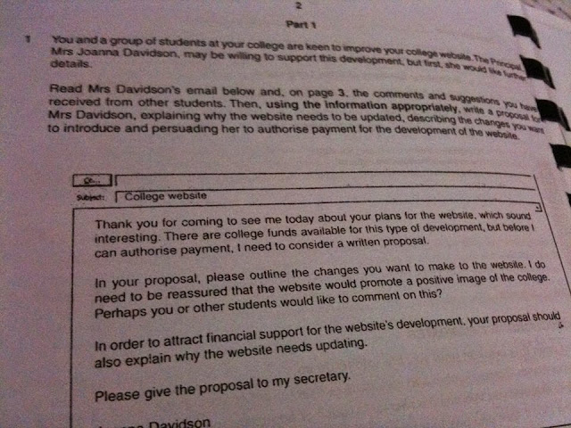 CPE sample writings: CAE PROPOSAL SAMPLE (FROM PAST PAPER 2007)