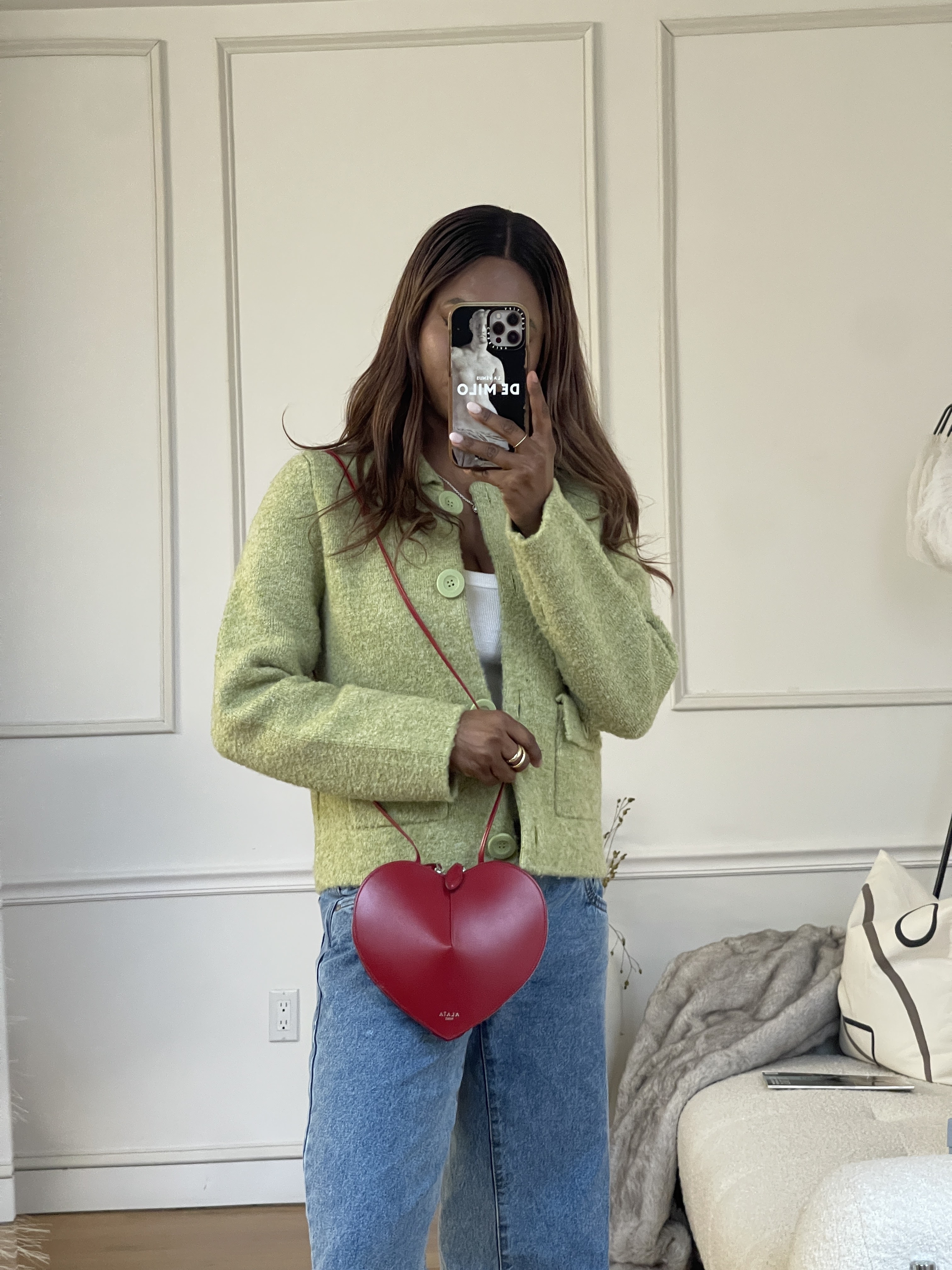 ALAÏA Le Coeur/Heart leather shoulder bag