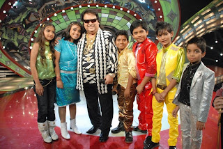 Bappi da with the kids on Zee TV Lil champs