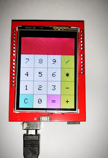 Arduino based touch screen calculator