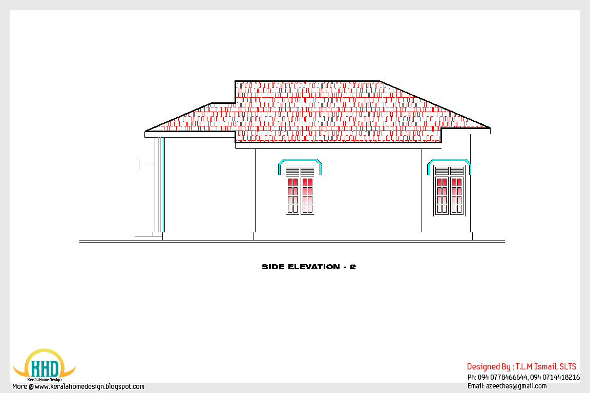 1200 square feet home plan and elevation   Kerala home design and
