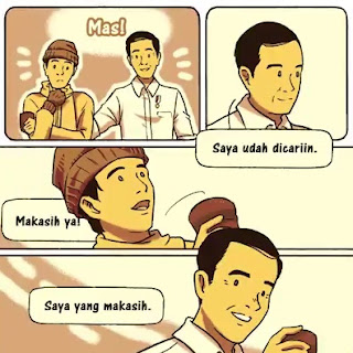 Cerita Komik Presiden Jokowi ke Masa Lalu