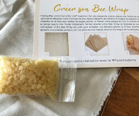 tous les éléments pour fabriquer un bee wrap