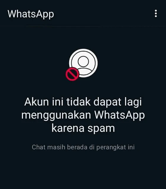 Akun WhatsApp terblokir