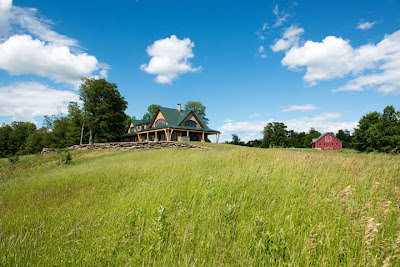 Sitting atop a mountain, the timber frame home called Night Pasture Farm is the perfect representation of life in Vermont.