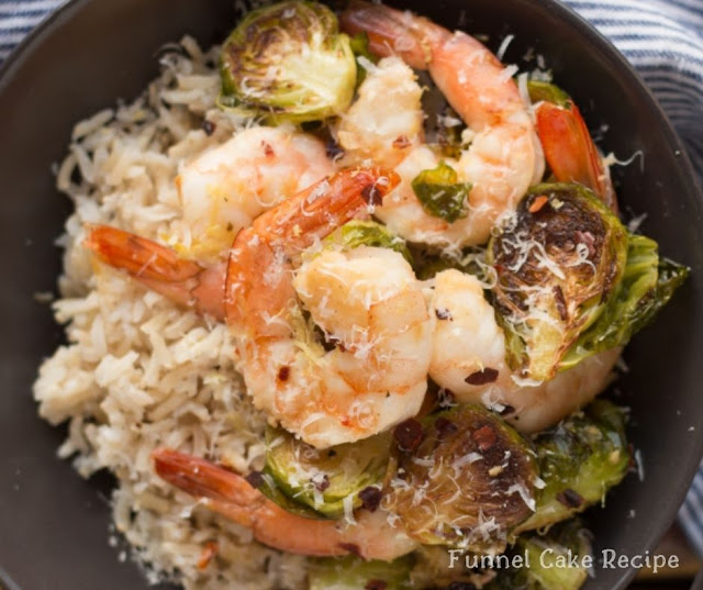 Roasted Shrimp And Brussels Sprouts