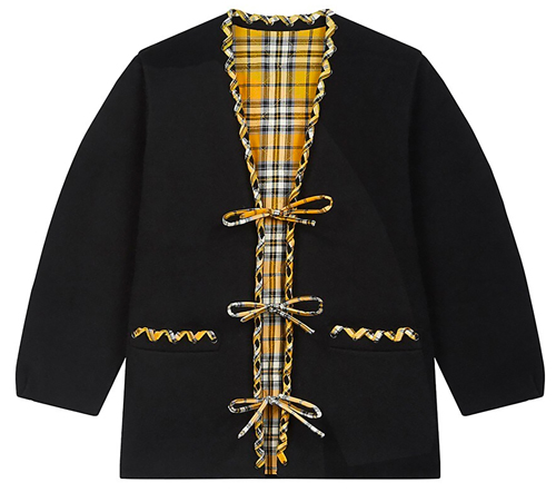 maje tie front cardigan