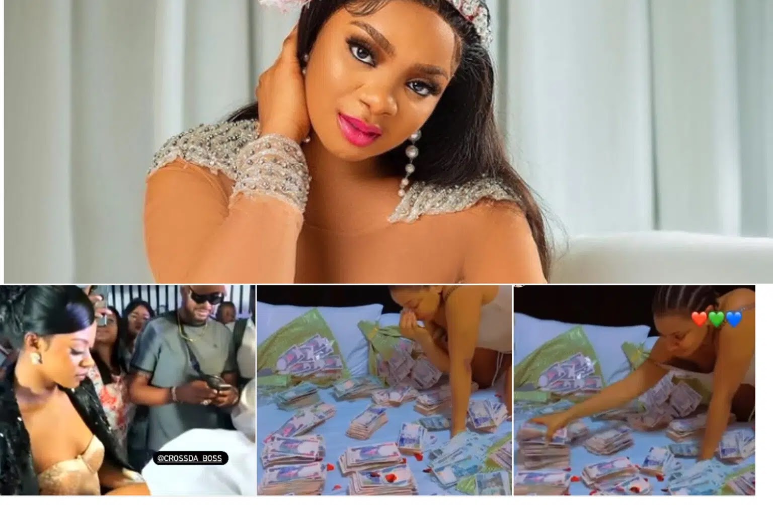 Money rains on BBNaija’s Queen as Liquorose, Cross, others storm her birthday party (Photos and Video)