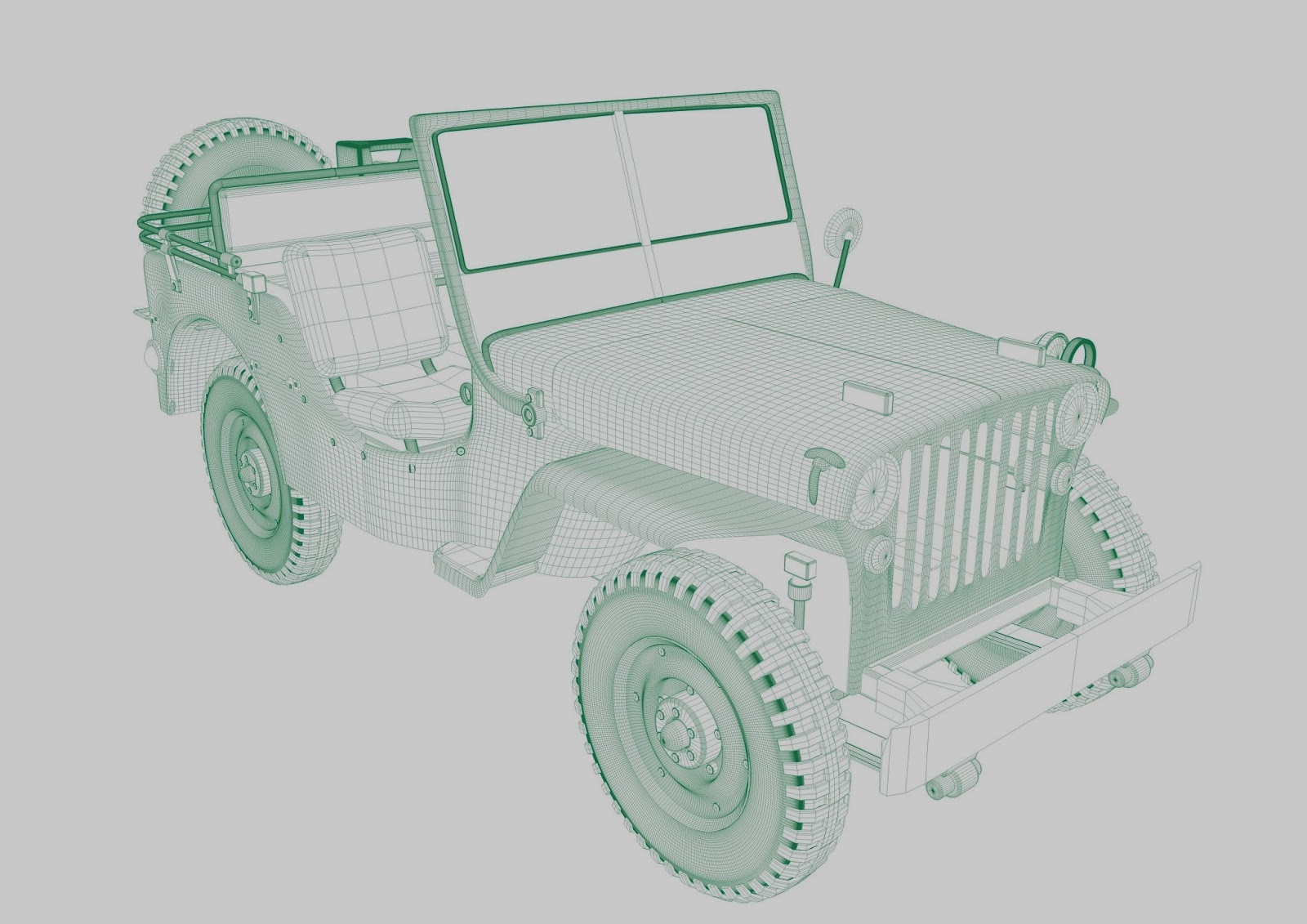 Jatmika 3D Model Jeep Willys