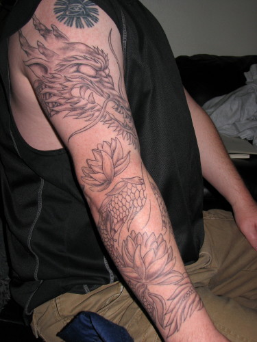 chinese dragon tattoo sleeve. Chinese Sleeve Dragon Tattoo