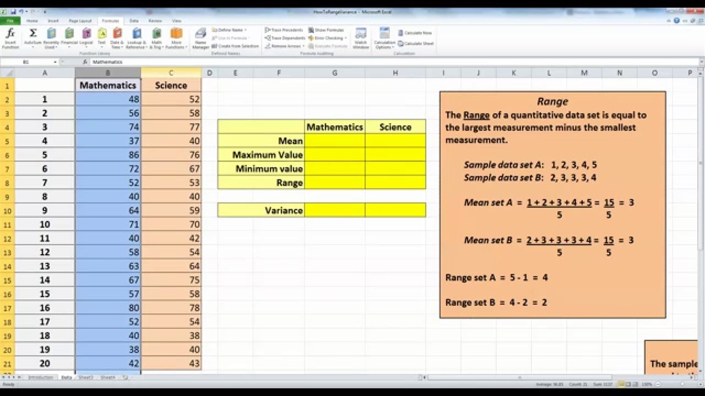 Descriptive Data Examples