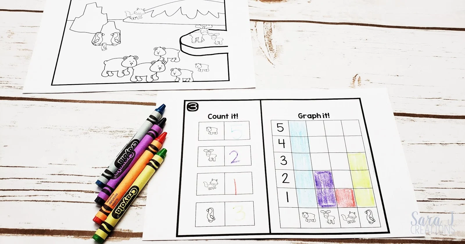 Download your FREE Christmas and winter count and graph activities. The perfect addition to your preschool or kindergarten math lesson!