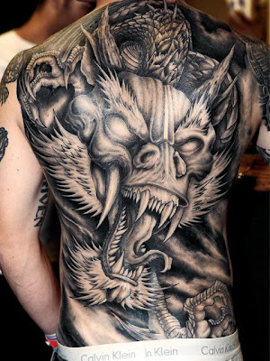 Sketch of Japanese Dragon Tattoo 1