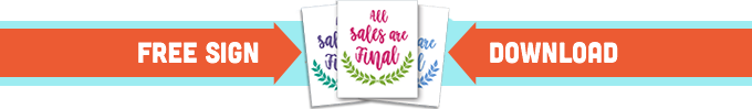 Free All Sales Final Signs