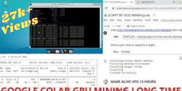 How To Google Colab GPU RDP Create?  GPU Mining Long  Runtime Script by God Miner
