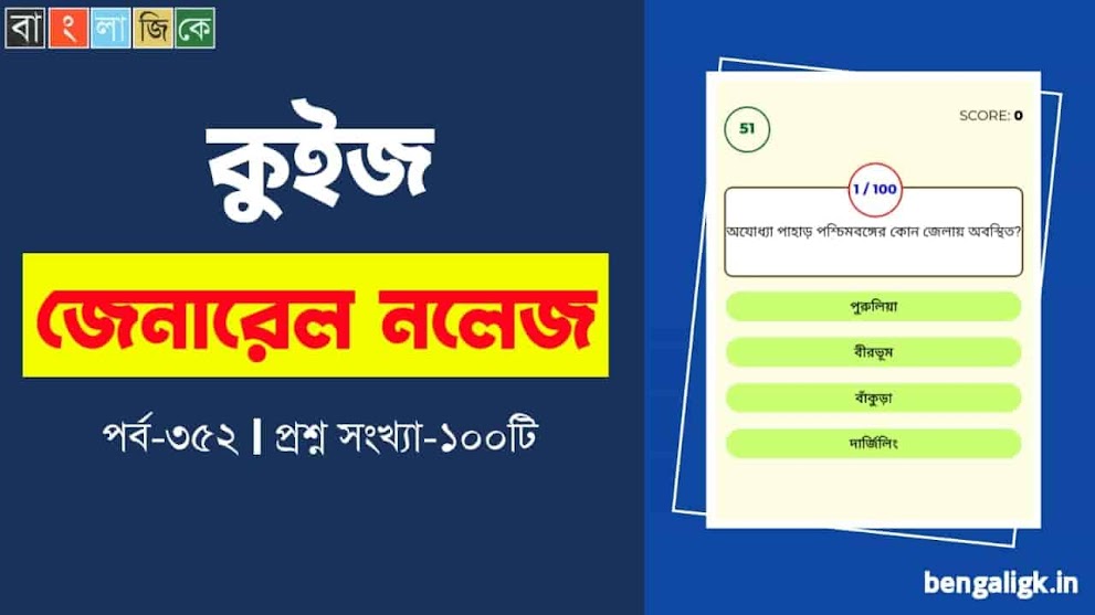 জেনারেল নলেজ মকটেস্ট পর্ব-৩৫২