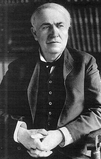 thomas edison light bulb quote. The first light bulb