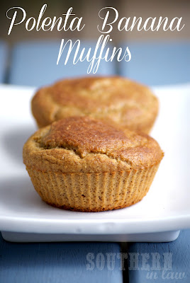 Healthy Polenta Banana Muffins