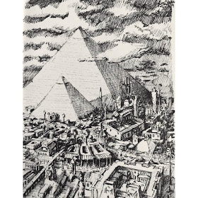 03-Ancient-Egyptian-Pyramids-Tim-Stokes-Fantasy-and-Real-Life-Architecture-Drawings-www-designstack-co