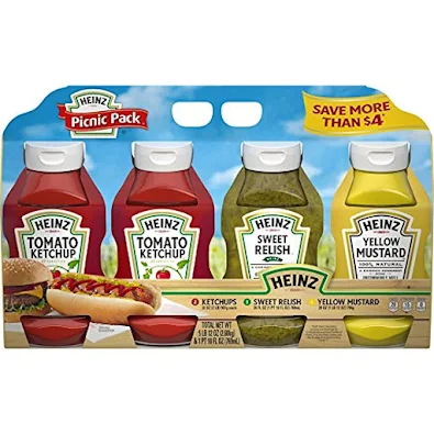 Heinz Ketchup, Mustard, and Relish Picnic Pack