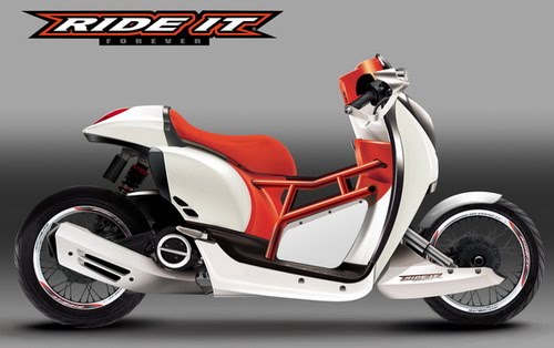 Modifikasi Motor Honda Scoopy dan cutting sticker