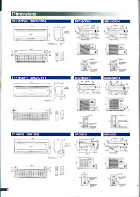 MITSUBISHI: Ukuran Dimensi Ac Mitsubishi