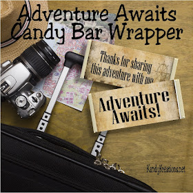 Celebrate a wonderful adventure with this candy bar wrapper that would be perfect for so many parties.  You can give it out as a good bye gift for school's end, you can give it as a graduation thank you, you can give it as a birthday party thank you, or just about anything.  I love that it's so versatile.