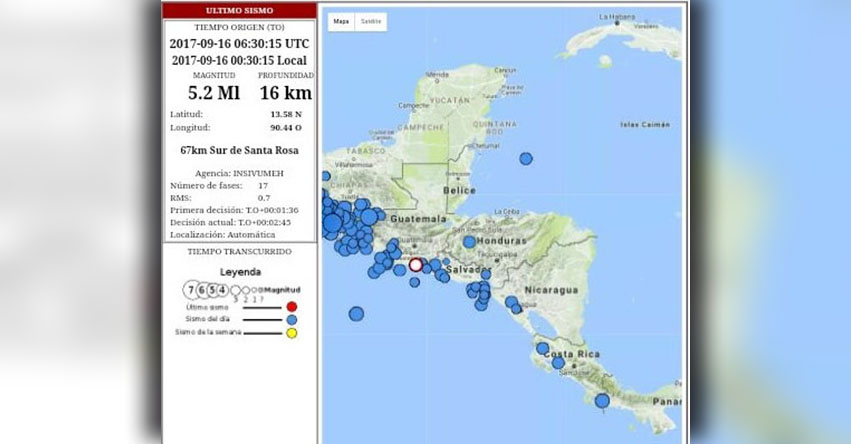 TEMBLOR EN GUATEMALA de 5.2 grados (Hoy Sábado 16 Setiembre 2017) Sismo EPICENTRO - Santa Rosa - Jutiapa - En Vivo Twitter - Facebook - USGS - INSIVUMEH