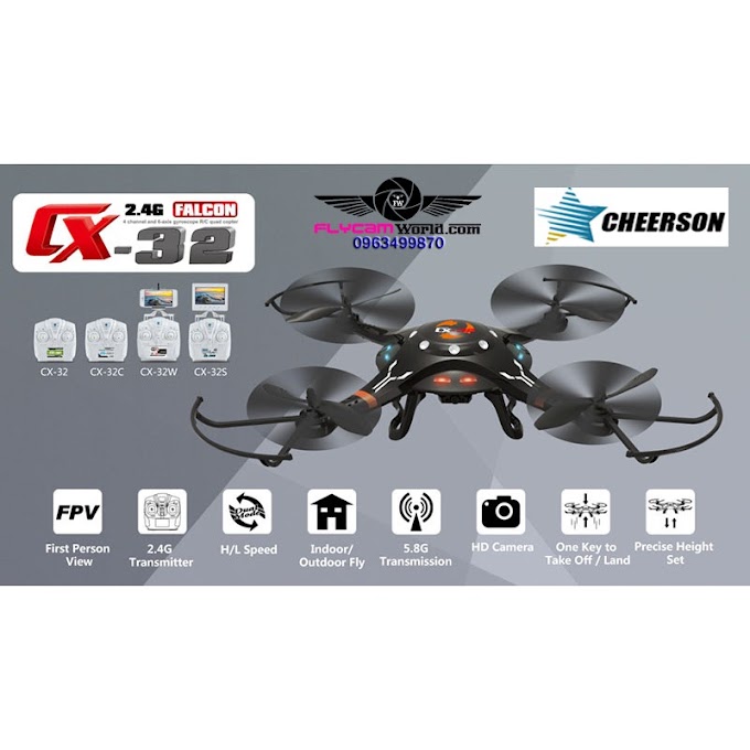 Flycam Cheerson CX-32S 5.8GHZ FPV 720P HD camera màu trắng