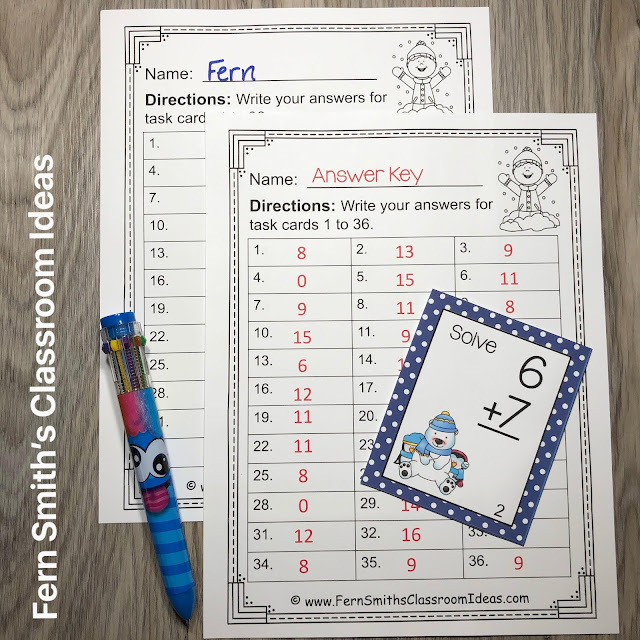 Click Here to Download These Winter Addition and Subtraction Task Cards for Your Classroom Today!