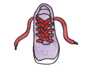 tying shoelaces zipper