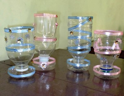 iniblogku gelas cantik dari  botol bekas