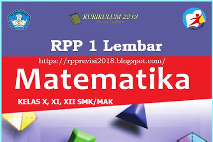 RPP Matematika 1 Halaman Kelas X, XI dan XII SMK