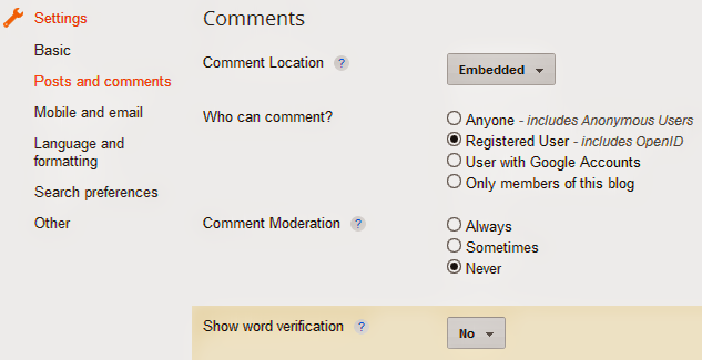 how to disable anonymous comments in blogger blog