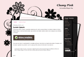 Classy Pink Blogger Templates