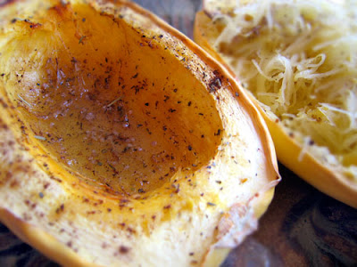 Roasting the spaghetti squash first