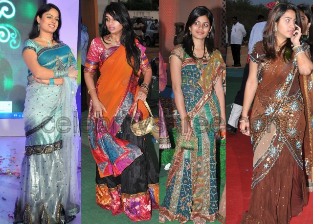 Anchors in Stylish Half Sarees