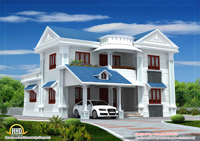 Beautiful House Elevation   2317sq  ft    Kerala home design and