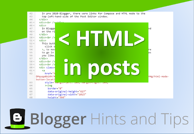 Working with HTML in Blogger's new (2022) Post-editor