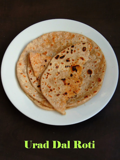 Urad dal roti, black gram paratha