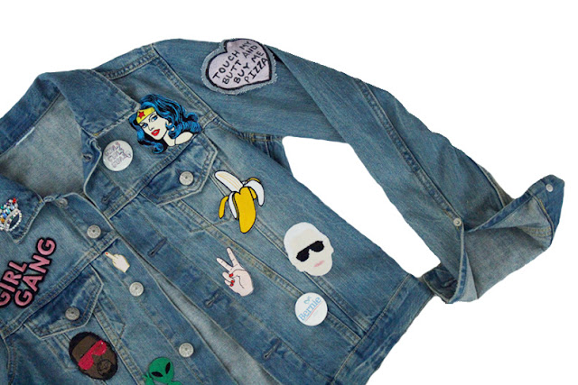 diy patchwork patch denim jacket